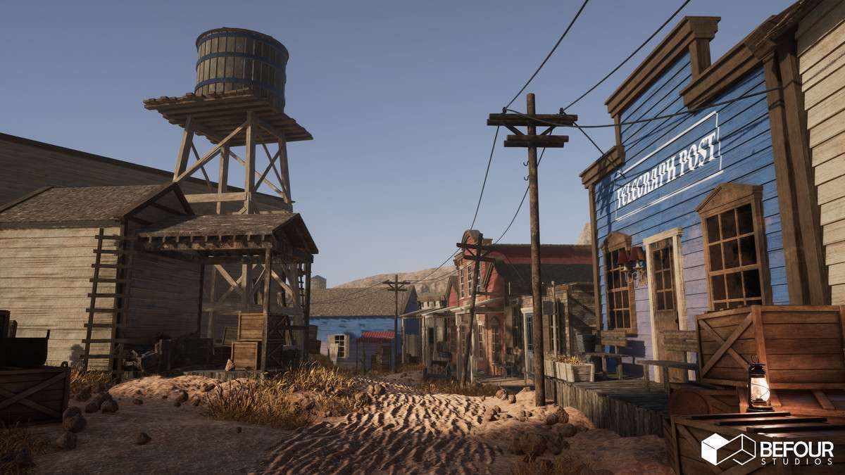 Western Desert Town Environment Screenshot {loop_index}