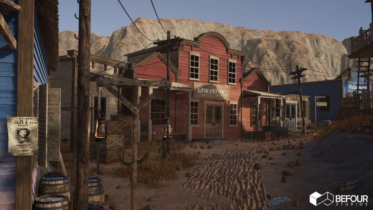 Western Desert Town Environment Screenshot {loop_index}