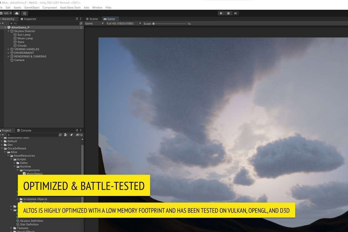 Altos – Volumetric Clouds, Skybox, and Weather for Unity URP Screenshot {loop_index}