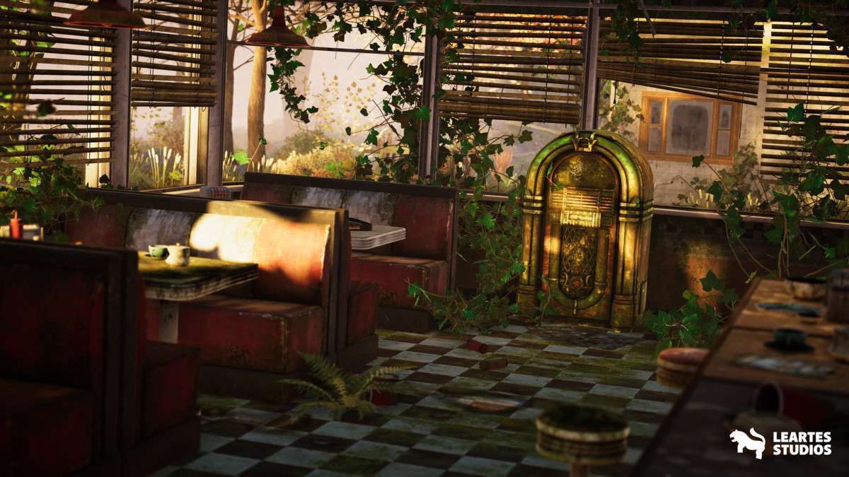 Post-Apo American Diner Environment / Exterior + Interior Screenshot {loop_index}