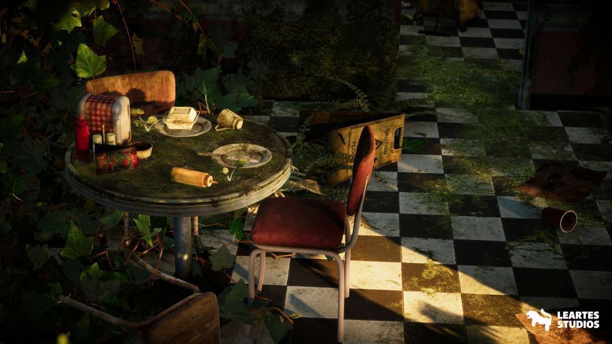 Post-Apo American Diner Environment / Exterior + Interior Screenshot {loop_index}