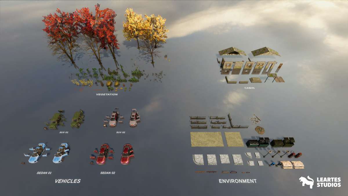 Post-Apo American Diner Environment / Exterior + Interior Screenshot {loop_index}