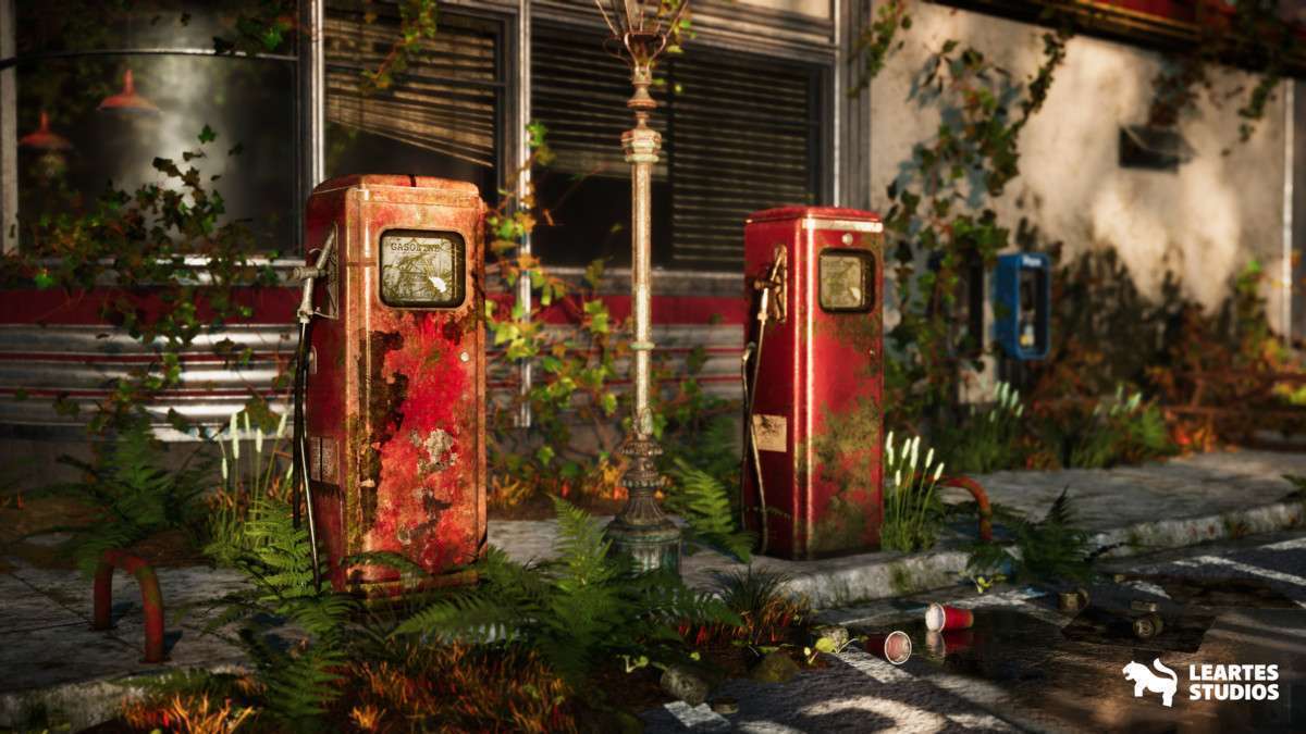 Post-Apo American Diner Environment / Exterior + Interior Screenshot {loop_index}