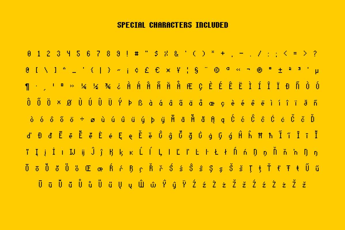 Pixel Fonts – Latin Accents Pack Screenshot {loop_index}