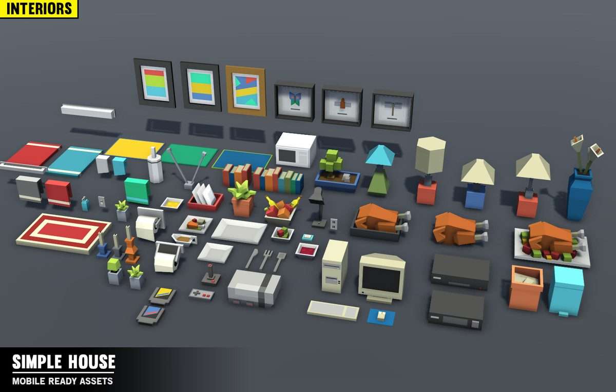 Simple House Interiors – Cartoon assets Screenshot {loop_index}