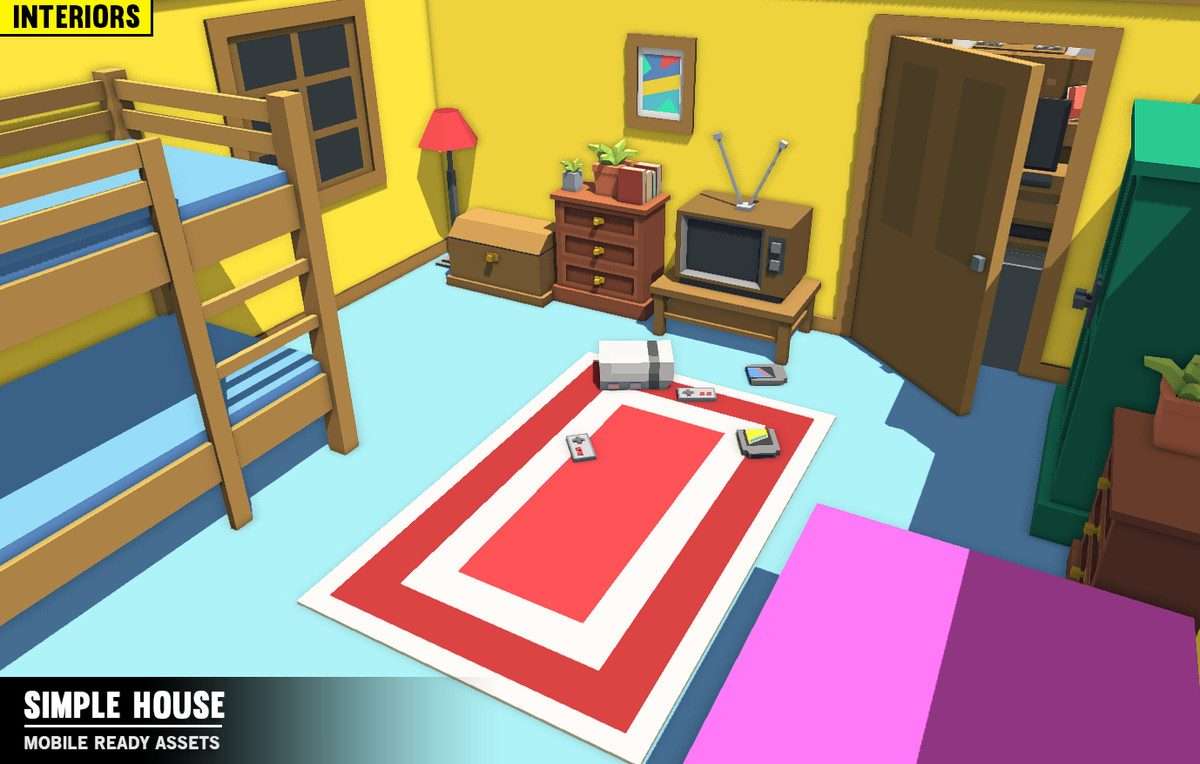 Simple House Interiors – Cartoon assets Screenshot {loop_index}