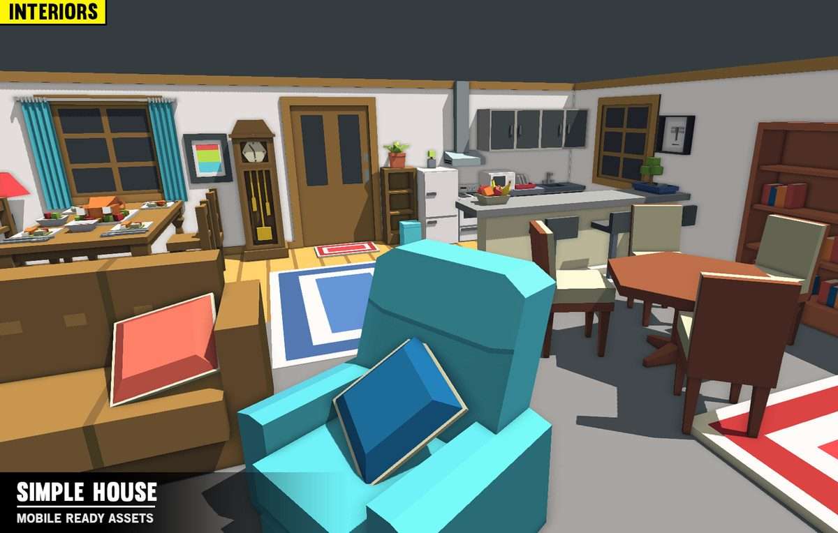Simple House Interiors – Cartoon assets Screenshot {loop_index}