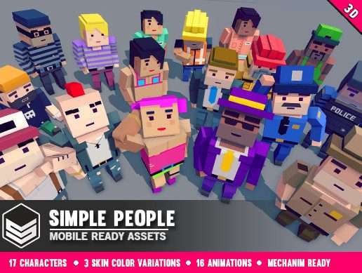 Simple People – Cartoon Characters Free Download