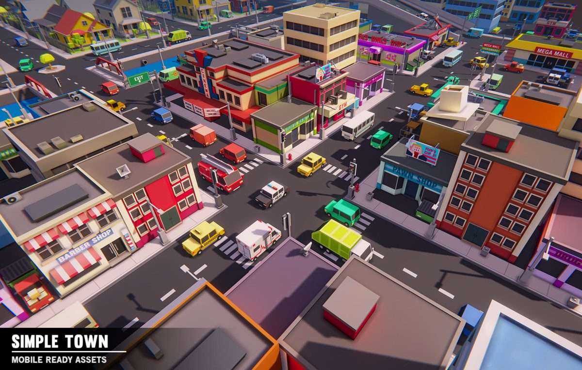 Simple Town – Cartoon Assets Screenshot {loop_index}
