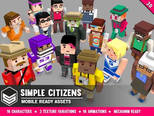 Simple Citizens – Cartoon Characters Free Download