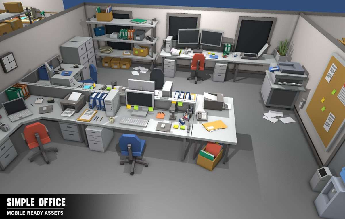 Simple Office Interiors – Cartoon assets Screenshot {loop_index}