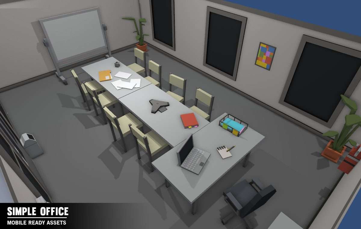 Simple Office Interiors – Cartoon assets Screenshot {loop_index}