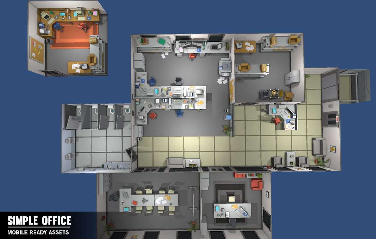 Simple Office Interiors – Cartoon assets Screenshot {loop_index}