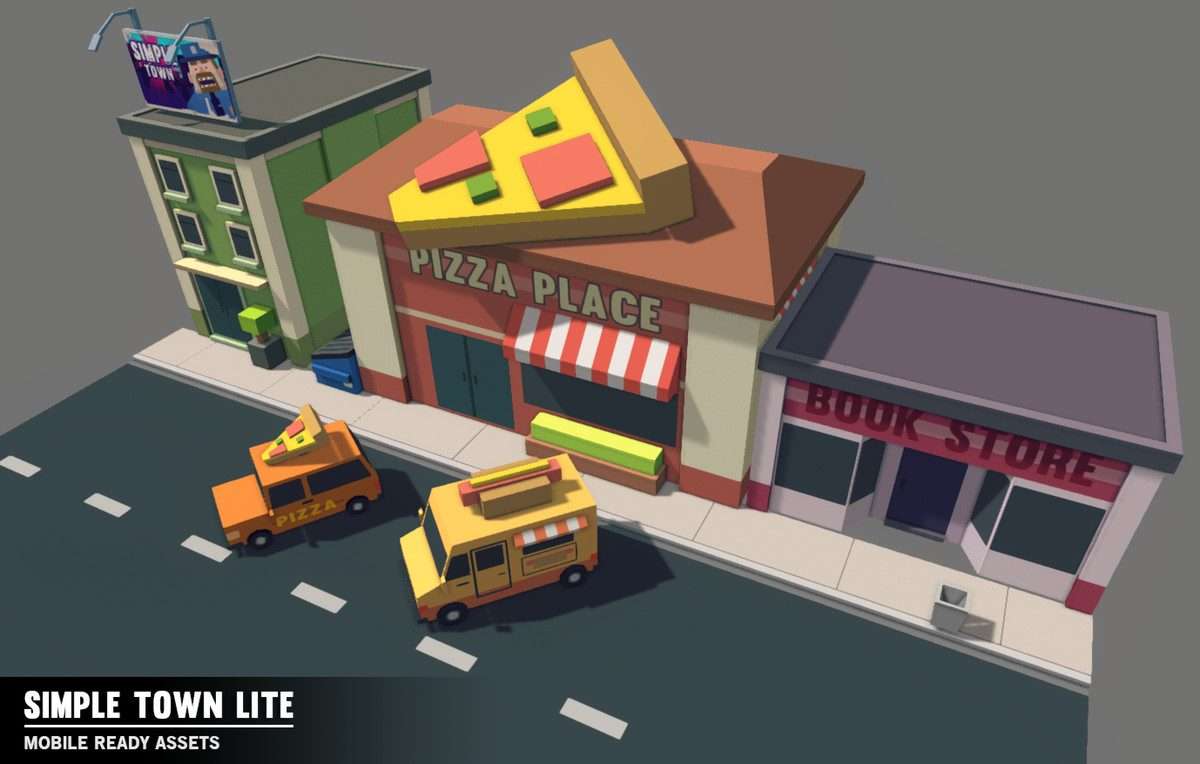 Simple Town Lite – Cartoon Assets Screenshot {loop_index}