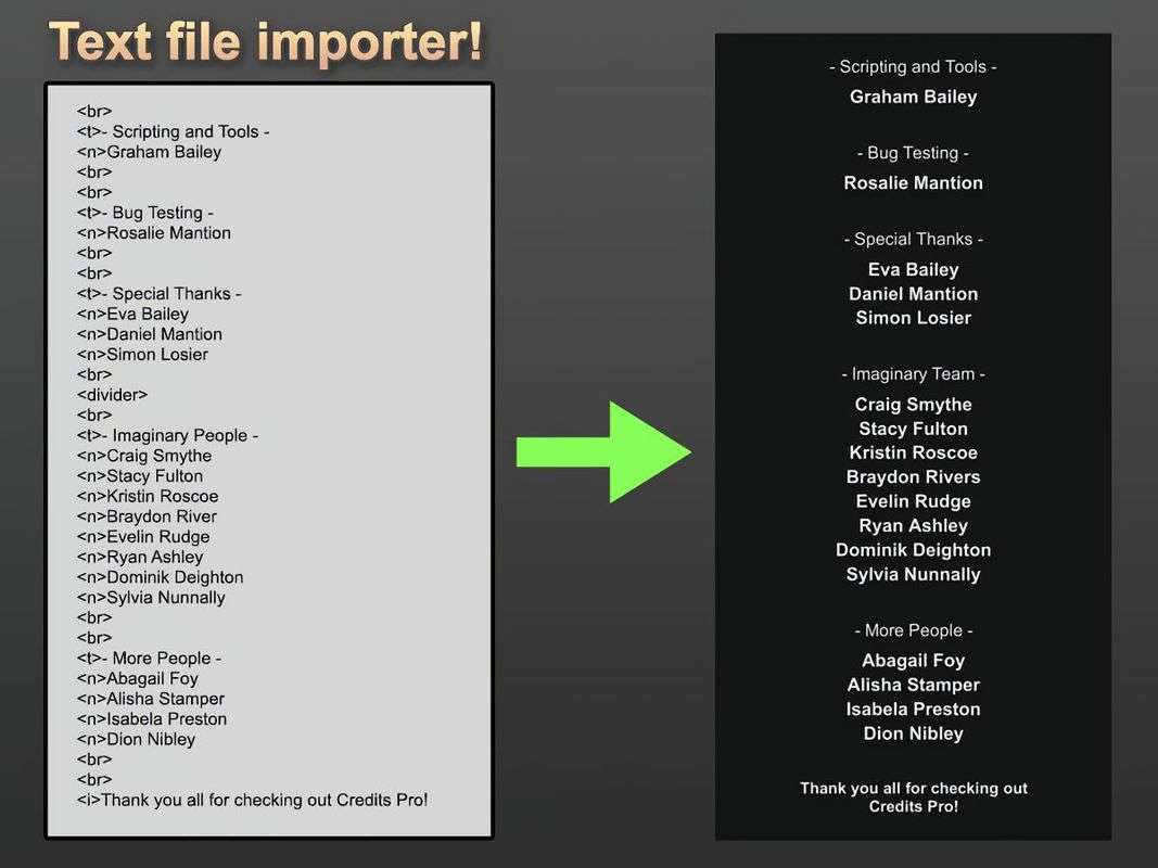 Credits Pro! Screenshot {loop_index}