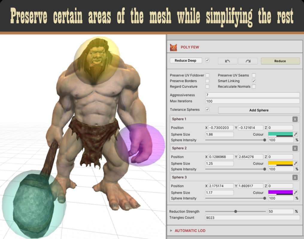 Poly Few | Mesh Simplifier and Auto LOD Generator Screenshot {loop_index}