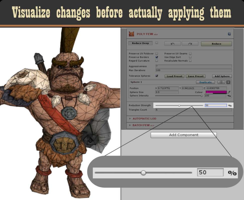 Poly Few | Mesh Simplifier and Auto LOD Generator Screenshot {loop_index}